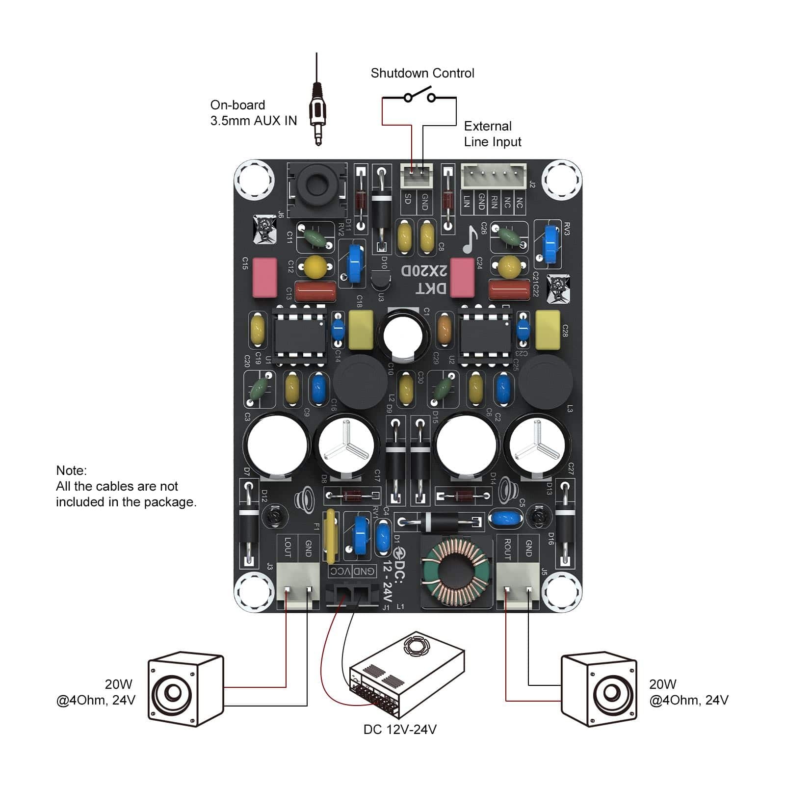 AA-AK31162 Kit fai da te per Amplificatore | DKT2X20D