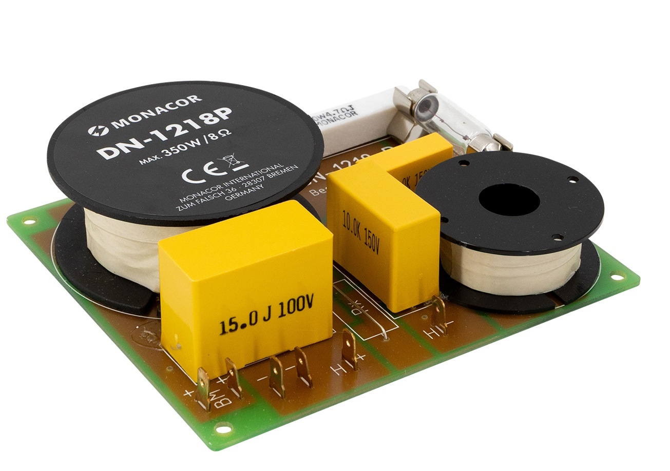 DN-1218P 2-Way Speaker Crossover 3,000 Hz w/Tweeter protection Assembled crossover