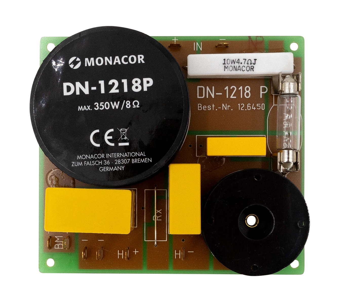 DN-1218P 2-Wege-Lautsprecher-Frequenzweiche 3.000 Hz mit Hochtönerschutz Montierte Frequenzweich