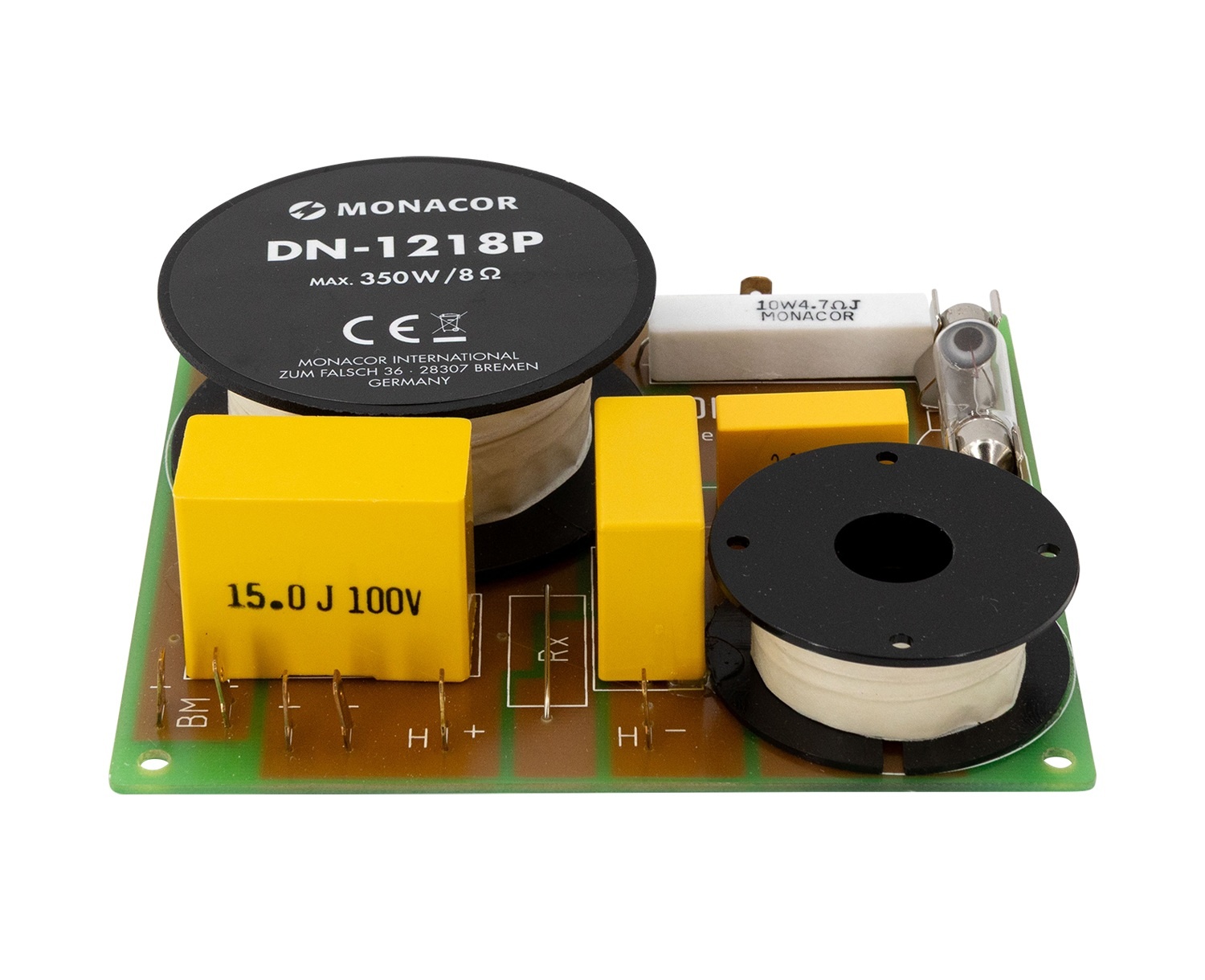 DN-1218P 2-Way Speaker Crossover 3,000 Hz w/Tweeter protection Assembled crossover