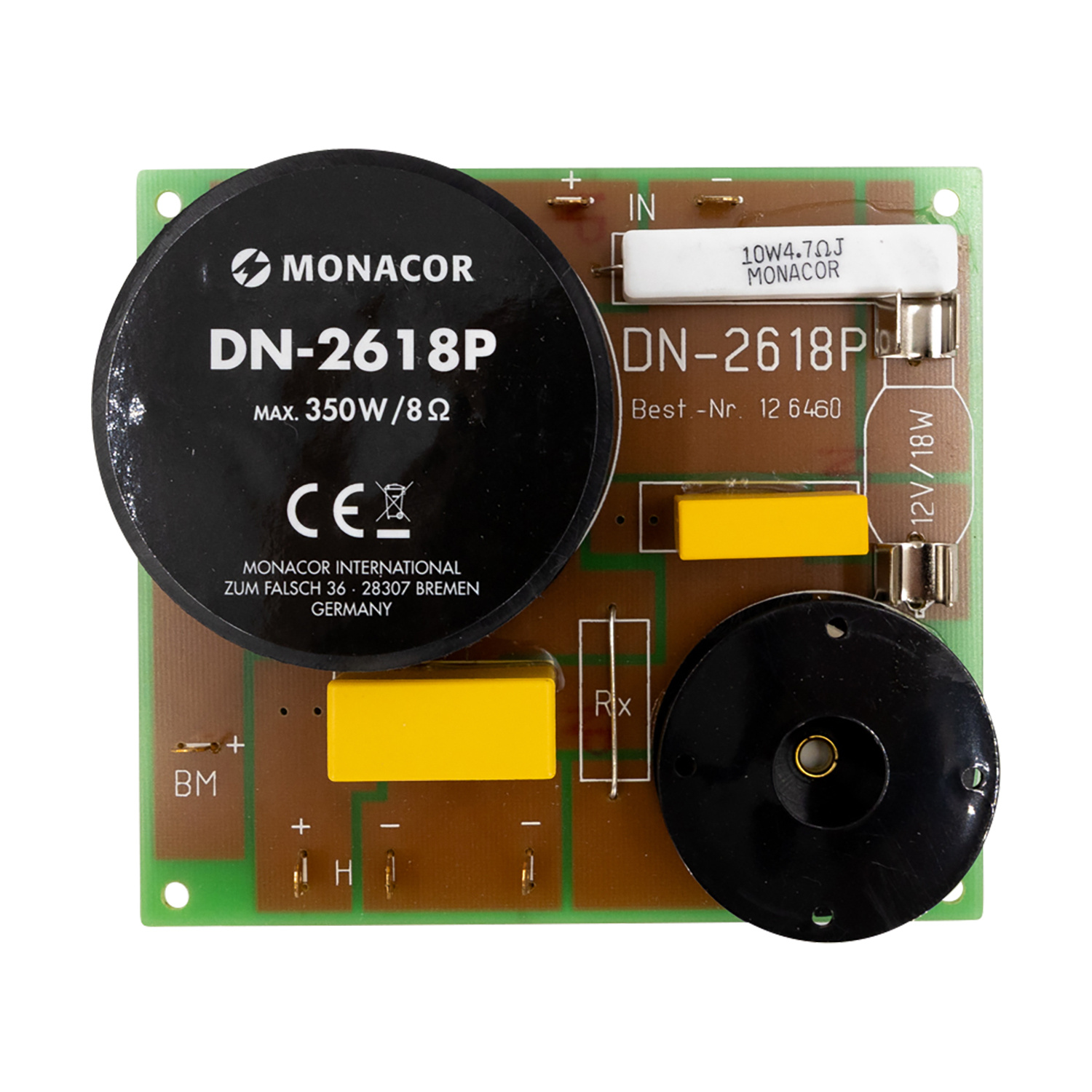 DN-2618P 2-Way Speaker Crossover 3,000 Hz w/Tweeter protection Assembled crossover