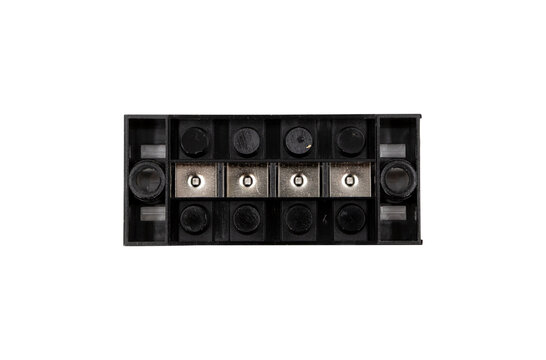 4-polige Absperrklemmenleiste mit Kunststoffabdeckung