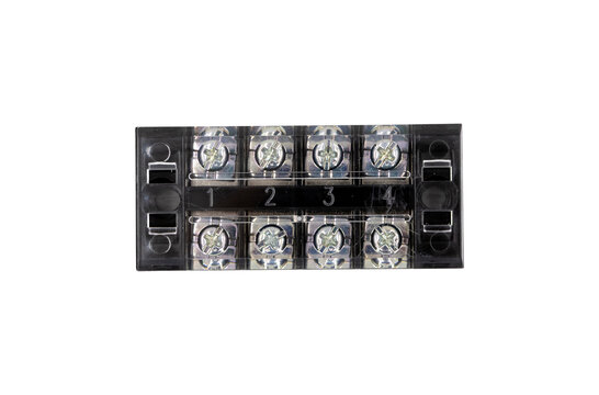 4-polige Absperrklemmenleiste mit Kunststoffabdeckung