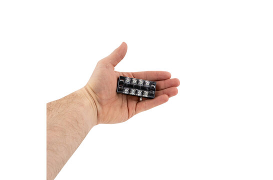 4-polige 25A kroonklemmenstrook met kunststof afdekking