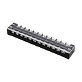 12 Pole Barrier Terminal Strip with Plastic Cover