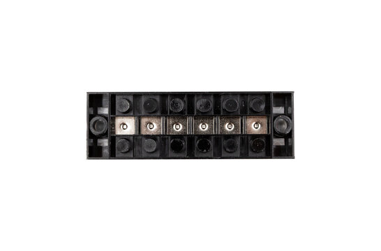 6-polige Absperrklemmenleiste mit Kunststoffabdeckung