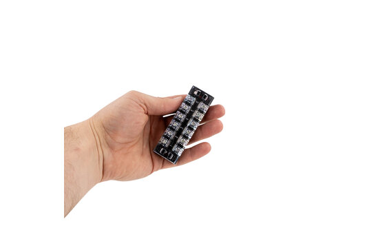 6-polige Absperrklemmenleiste mit Kunststoffabdeckung