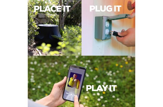 Powered Outdoor Wireless 160 Watt Bluetooth Subwoofer with Amplified Stereo Outputs