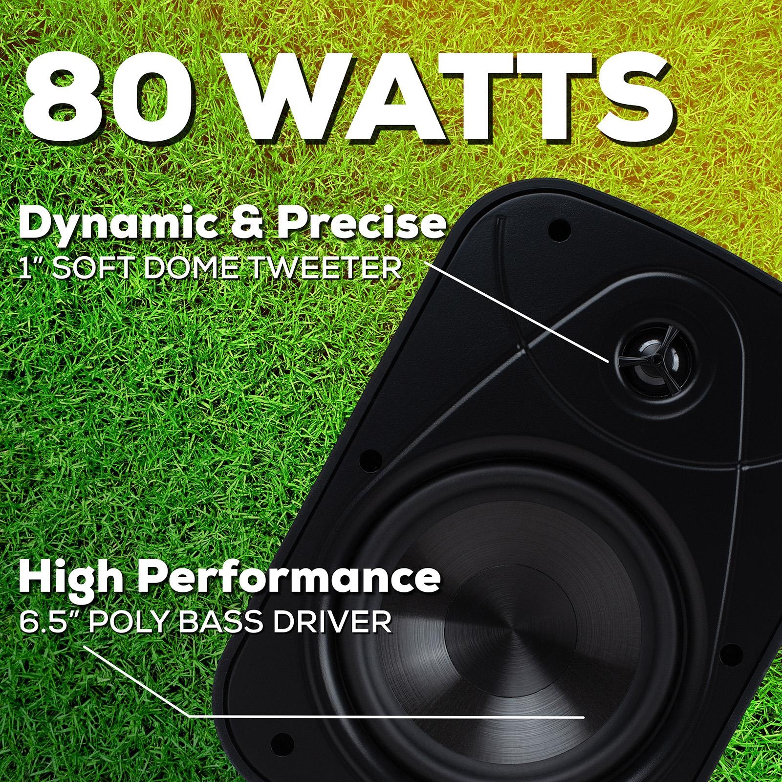IO65XP Bluetooth 80 Watt Outdoor Installation Speakers Black