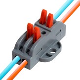 Quick Lever Wire Nut Splice Inline Wire Connectors with Mounting Tab (2 In 2 Out)