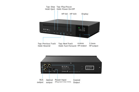 PL150 Hi-Res CD player Black