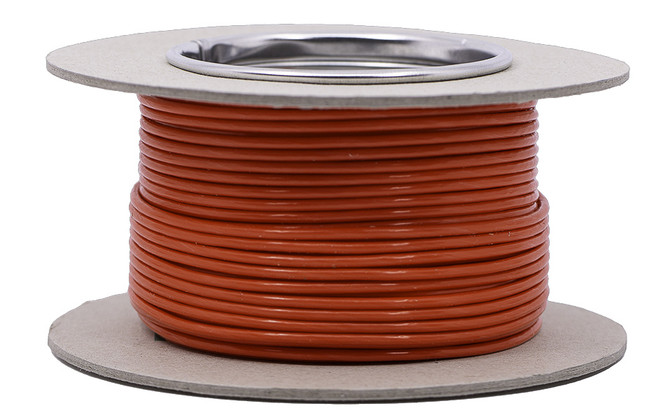 006-0052 Red Stranded Silver Plated Cable PFTE Insulation 2,5 mm² OFC - 1 meter