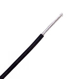 006-0051 Black Stranded  Silver Plated Cable PFTE Insulation 2,5 mm² OFC - 1 meter