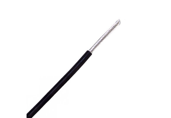 006-0051 Black Stranded Silver Plated Cable