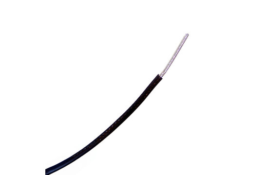 006-0045 Black Stranded Silver Plated Cable PFTE Insulation 1,3 mm² OFC - 1 meter