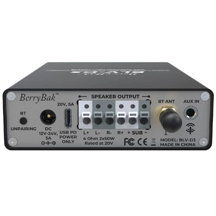 BerryBak BLV-D3 Amplifier with Bluetooth AA-AS32991