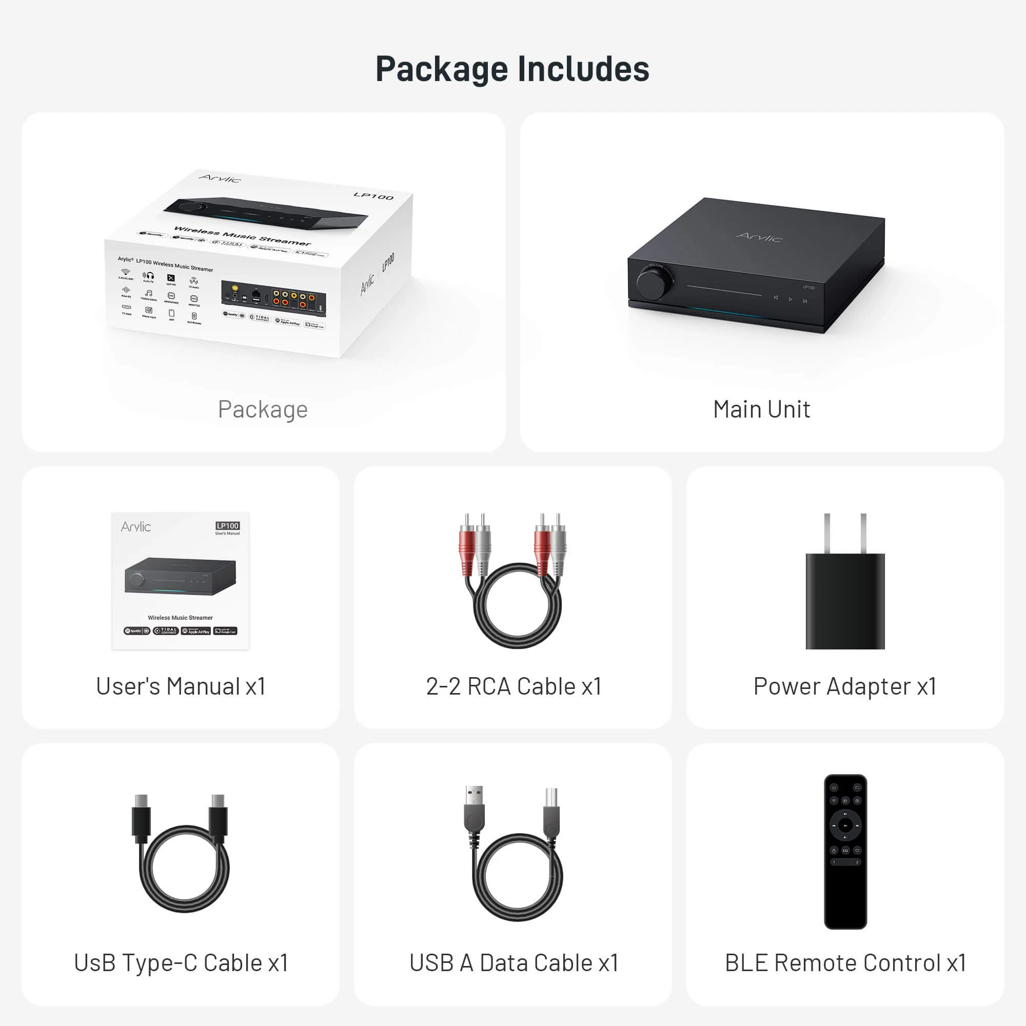 LP100 AirPlay 2 and Google Cast Music Streamer