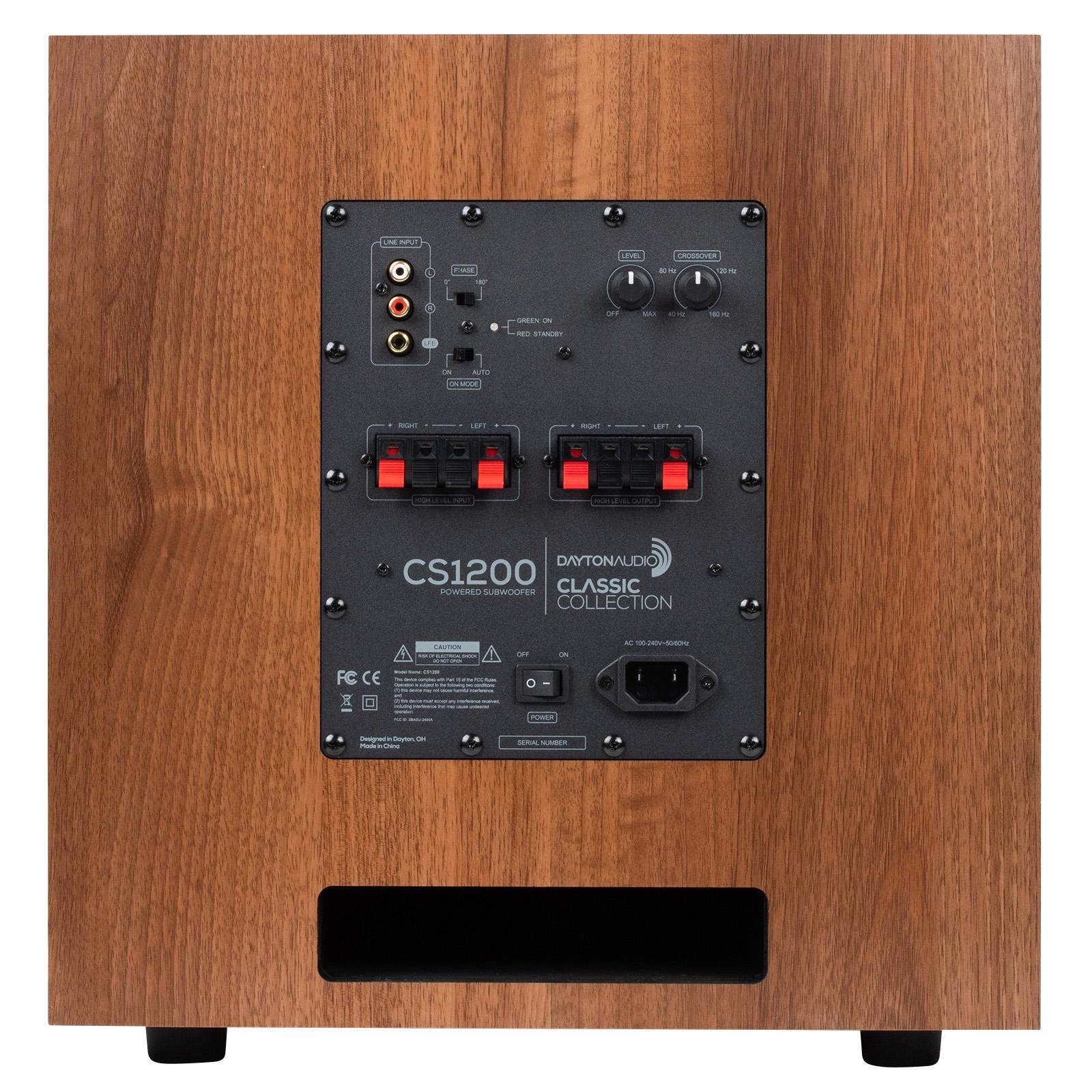 CS1200 12" 200W Aktiv Subwoofer Wood