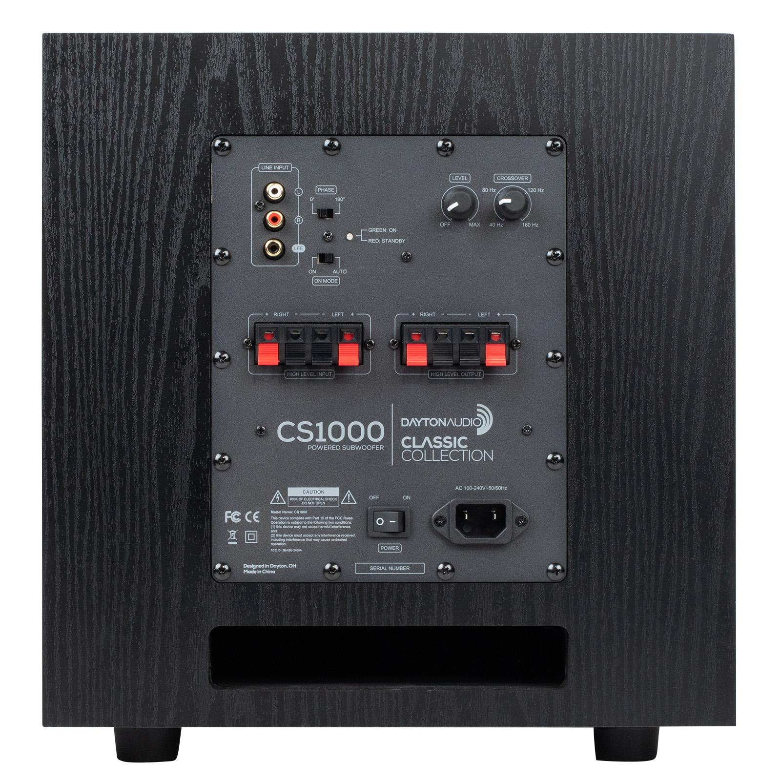 CS1000 10" 180W Actieve Subwoofer Zwart