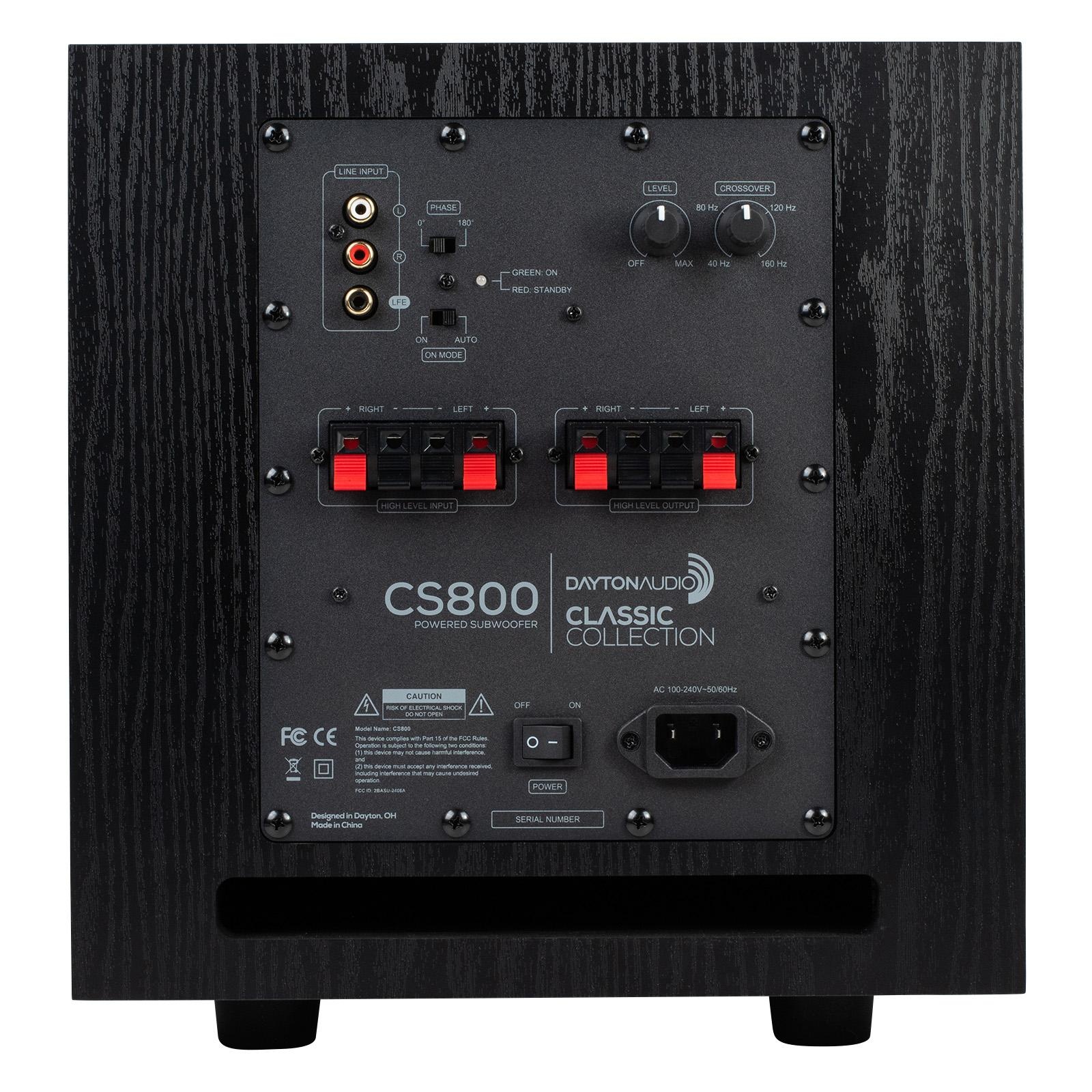 CS800 8" 150W Aktiv Subwoofer Schwarz
