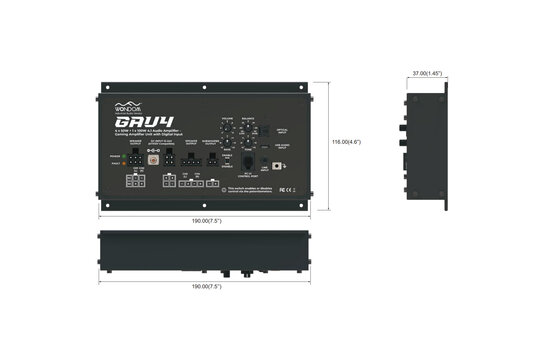 AA-AS43112 GAU4 4x50W + 1x100W 4.1 Gaming Versterker voor Racing Simulator