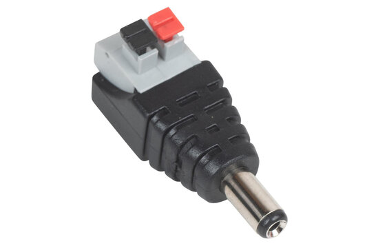 5.5 x 2.1mm DC Barrel Plug / Male with Push Down Connectors