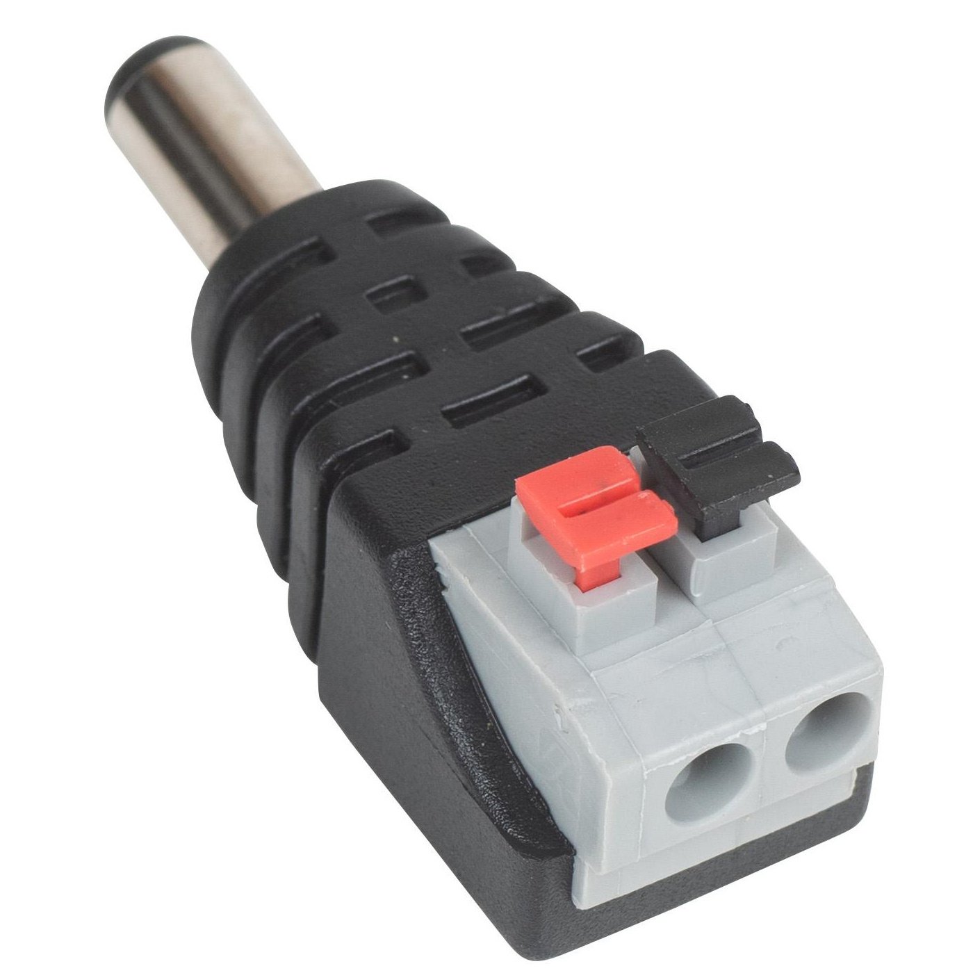 5.5 x 2.1mm DC Barrel Plug / Male with Push Down Connectors