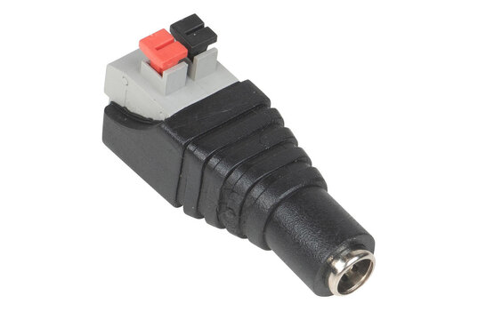 5.5 x 2.1mm DC Barrel Socket Female with Push Down Connectors