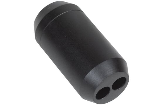 Speaker Wire Y-Splitter Anodized Aluminum Black Housing Cable Pants