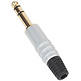 6.35 mm TRS Stereo Plug Aluminum Silver Housing Gold Plated