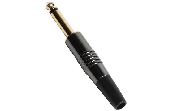 6.35 mm TS Mono Plug with Nickel Tin Gun Metal Color Housing Gold Plated