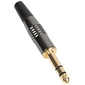 6.35 mm TRS Stereo Plug with Nickel Tin Gun Metal Color Housing Gold Plated