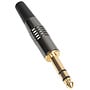 6.35 mm TRS Stereo Plug with Nickel Tin Gun Metal Color Housing Gold Plated