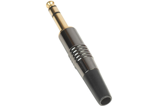6.35 mm TRS Stereo Plug with Nickel Tin Gun Metal Color Housing Gold Plated