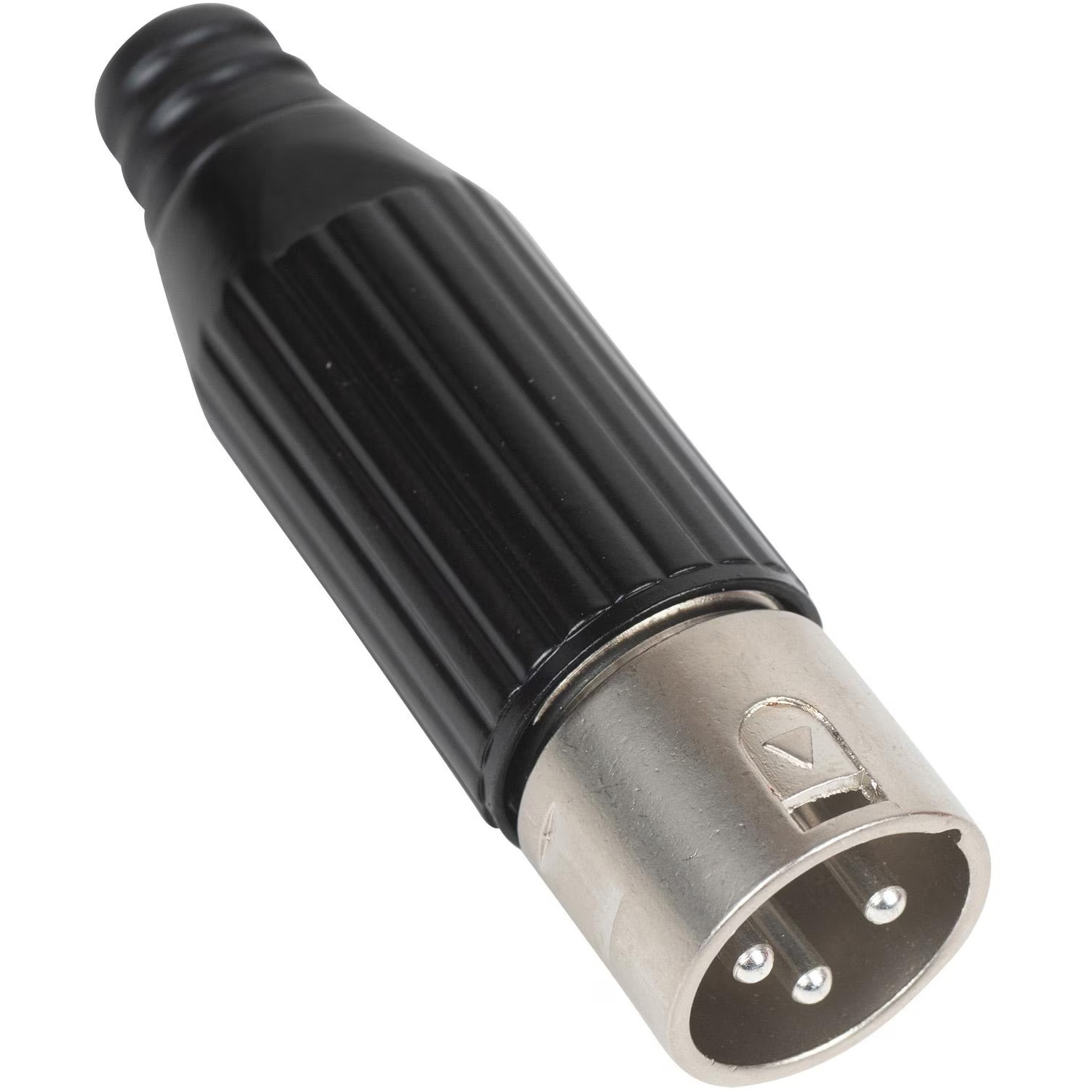 XLR Male 3-Pin Heavy-Duty Connector with Metal Screw On Shell with Rubber Strain Relief