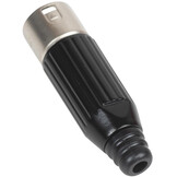 XLR Male 3-Pin Heavy-Duty Connector with Metal Screw On Shell with Rubber Strain Relief