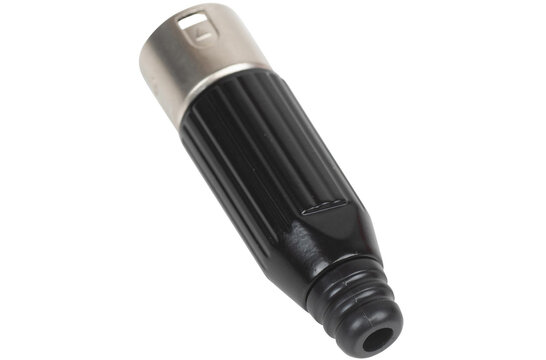 XLR Male 3-Pin Heavy-Duty Connector with Metal Screw On Shell with Rubber Strain Relief