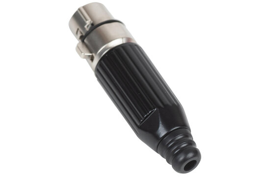 XLR Female 3-Pin Heavy-Duty Connector with Metal Screw On Shell with Rubber Strain Relief