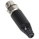 XLR Female 3-Pin Heavy-Duty Connector with Metal Screw On Shell with Rubber Strain Relief