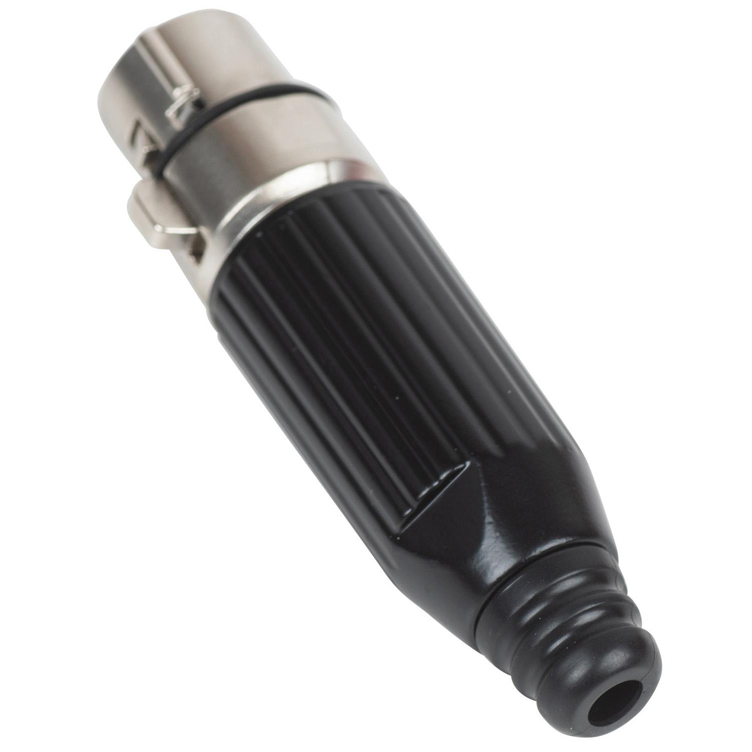 XLR Female 3-Pin Heavy-Duty Connector with Metal Screw On Shell with Rubber Strain Relief