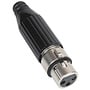 XLR Female 3-Pin Heavy-Duty Connector with Metal Screw On Shell with Rubber Strain Relief