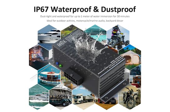 AA-AS32992 WPA2X20 2x20W Mini Waterproof Amplifier for Marine & Automotive