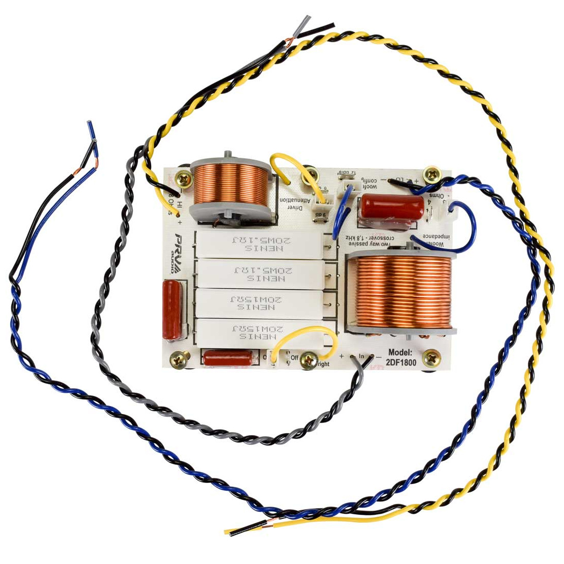 2DF1800 2-way Speaker Assembled Crossover 1800 Hz with Selectable Attenuation