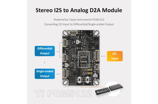 AA-AB41166 ASCM-D2A-PCM5122 I2S to Analog Single-ended Differential XLR DAC Signal Transceiver