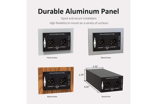 AA-AA11433 ADP-XAO Analog Output Audio Distribution Panel XLR 4mm Aluminum