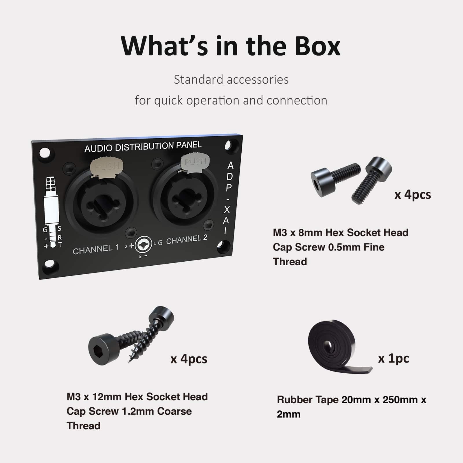 AA-AA11432 ADP-XAI Analog Input Audio Distribution Panel XLR / 6.35mm 1/4" TRS Stereo Female Connector