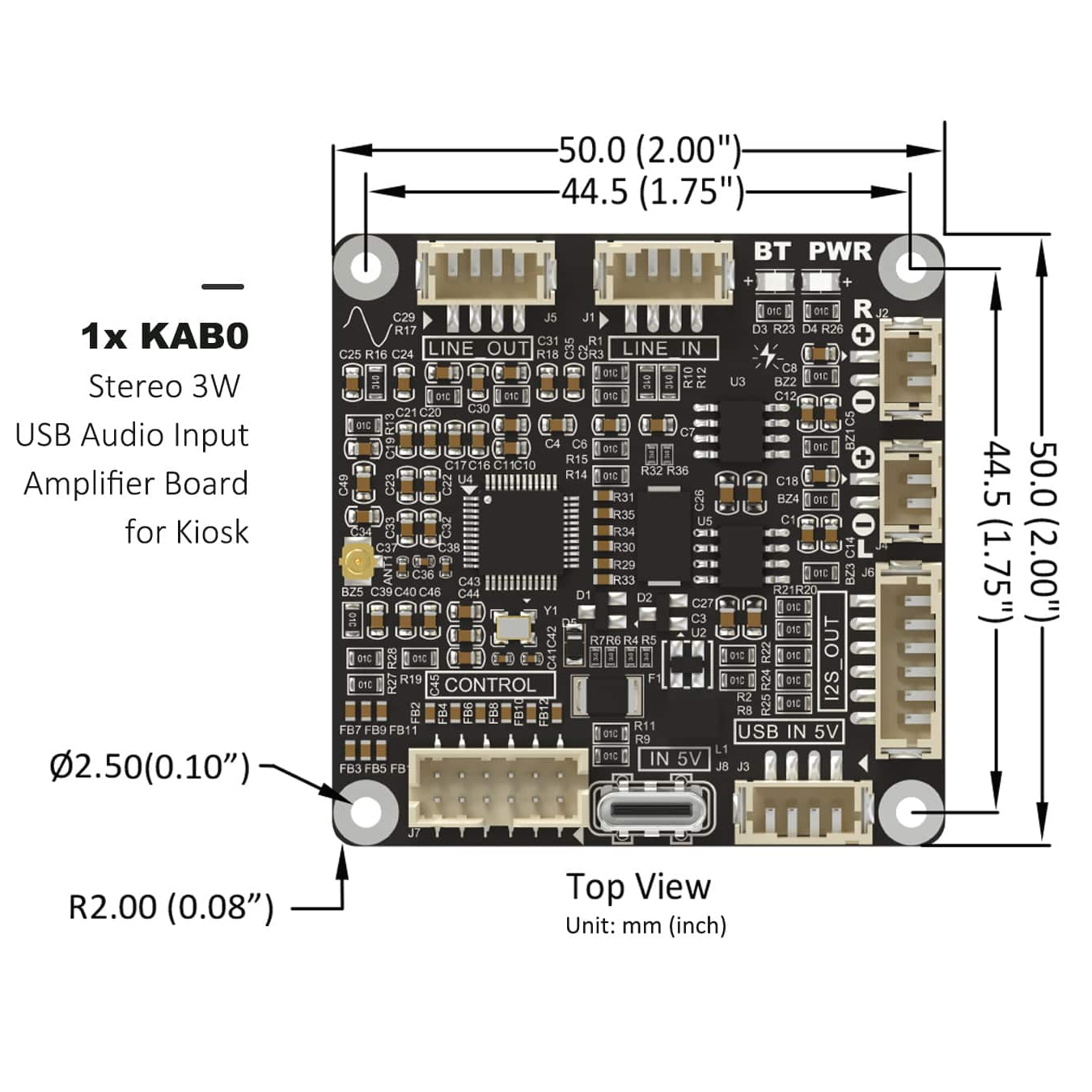 AA-KA32172 2x3W KAB0 4 ohm Class-D Verstärkermodul