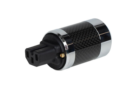 AC Power Plug Audiophile 24K Gold Plated Terminals and Chrome Plated Brass Shell 15A