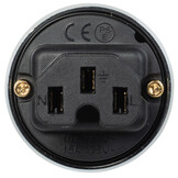 AC Power Plug Audiophile 24K Gold Plated Terminals and Chrome Plated Brass Shell 15A