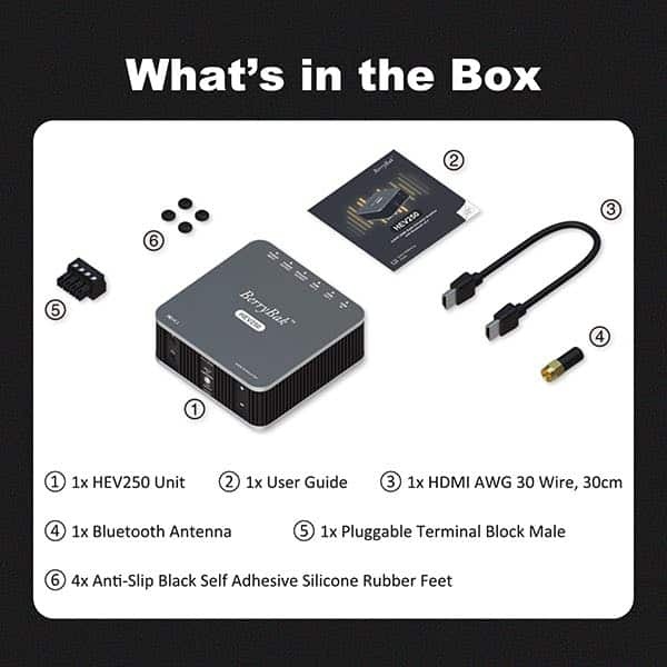 AA-AS32983 BerryBak HEV250 2x50W Amplifier with HDMI Extrator